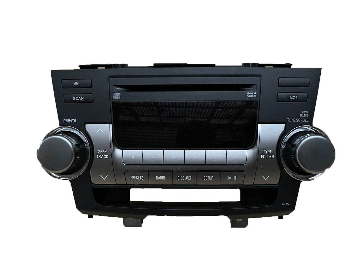 08 09 10 11 12 TOYOTA Highlander OEM Radio Aux MP3 WMA CD Player 