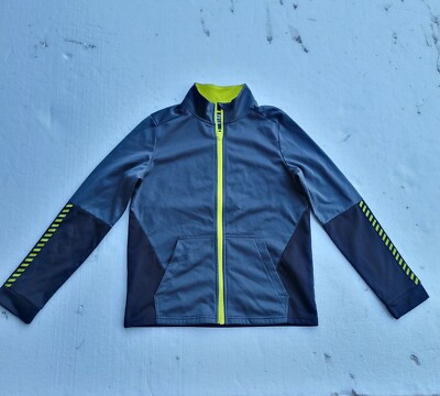 Athletic Works Boys Full Zip Track Jacket Size L (10-12) Gray 