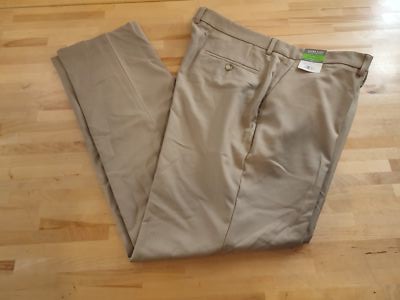 slim fit dress slacks Haggar Premium Comfort Dress Pants, Flat Front in Dark Grey main image 0