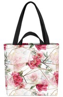Rosen GewäChshaus Design Tasche Rosen Blumen-Muster Gold Kunst Design GeblüMt