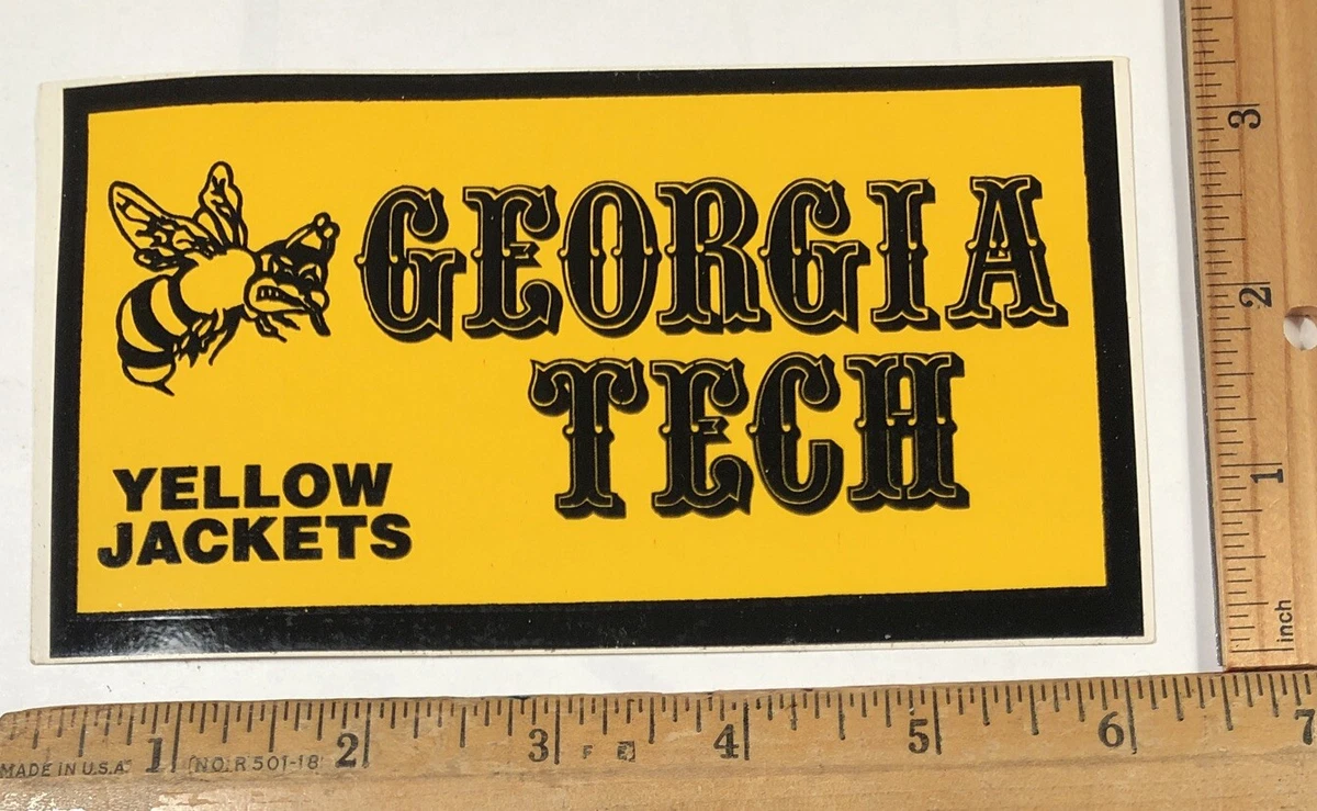 WinCraft 3 Adesivi Multiuso Georgia Tech Yellowjacket - Foglio 19,7x14 Cm - Rimovibili E Riutilizzabili