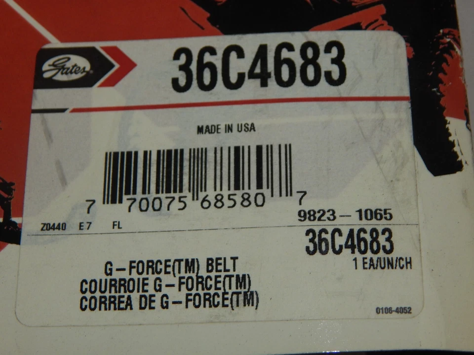 Correa de transmisión Gates 36C4683 CVT G-Force Arctic Cat 0627-010  Foto 3 de 3