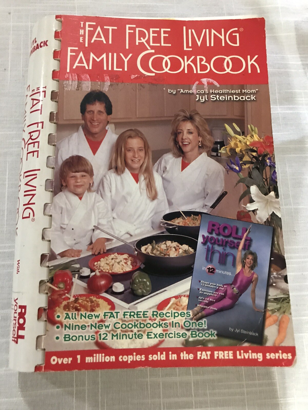 Vintage Book Jyl Steinbeck The Fat Free Living Family Cookbook