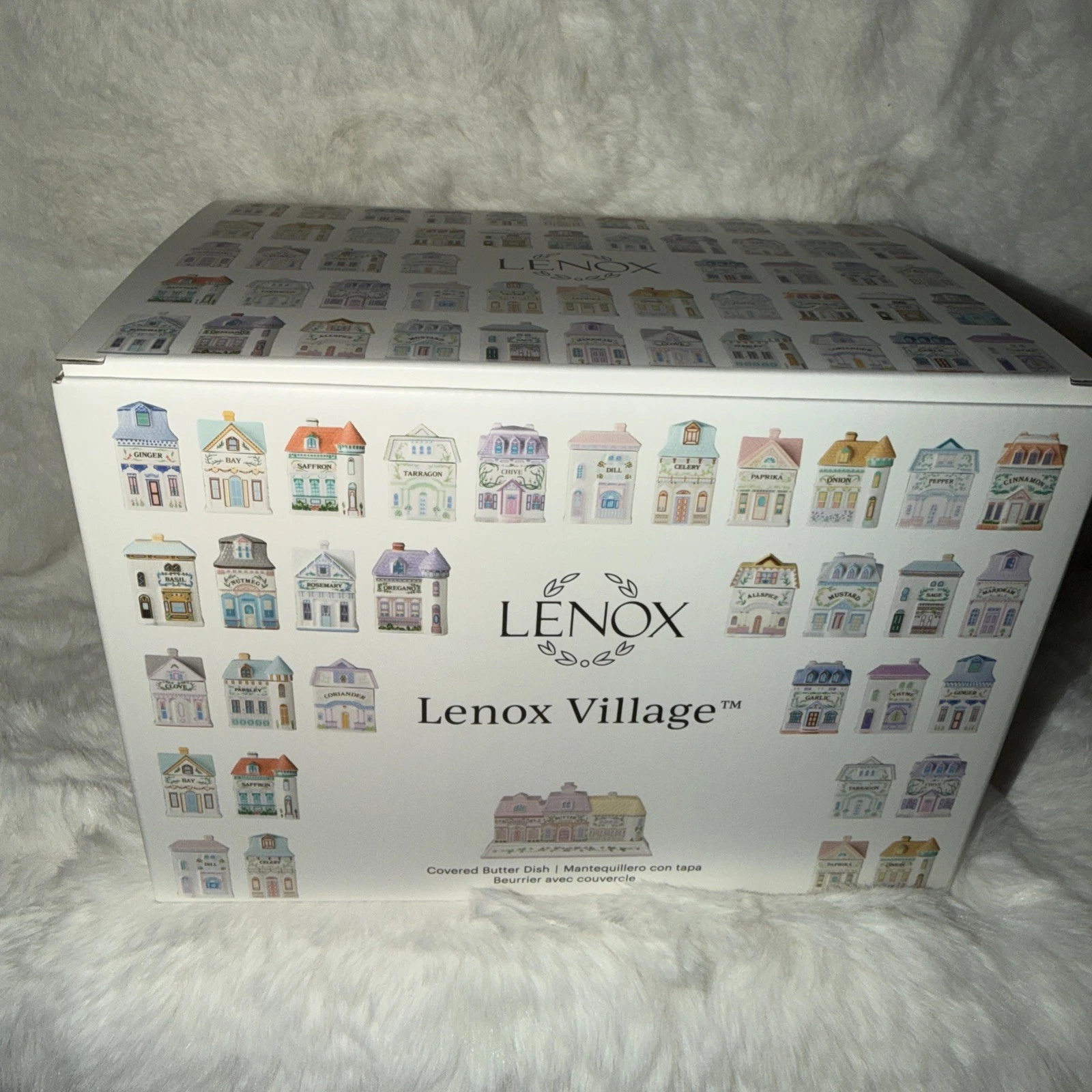 Lenox The Village Butter Dish Spice Village Porcelain - New