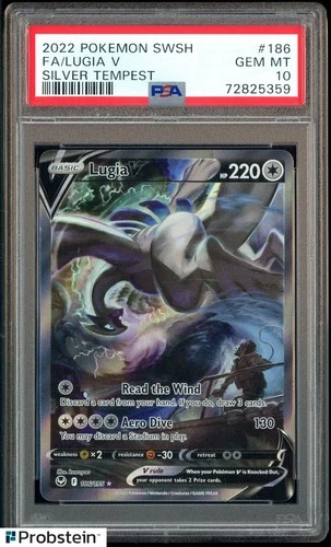2022 Pokemon SWSH Silver Tempest #186 FA Lugia V PSA 10 GEM MINT