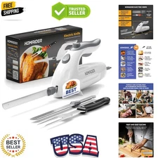 Electric Knife for Turkey, Meat Slicing, Bread, Fillet, Foam & More | Ergonom...