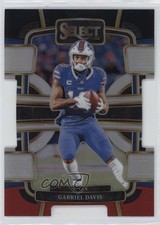 2023 Panini Select Concourse Black & Red Prizm Die-Cut Gabriel Davis #11 0ly5