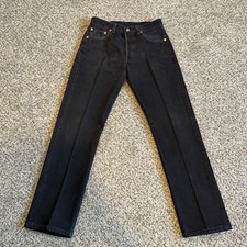 Vintage Levi 501 Student Jeans Mens 30x30 Made in USA Black Wash Denim Rare