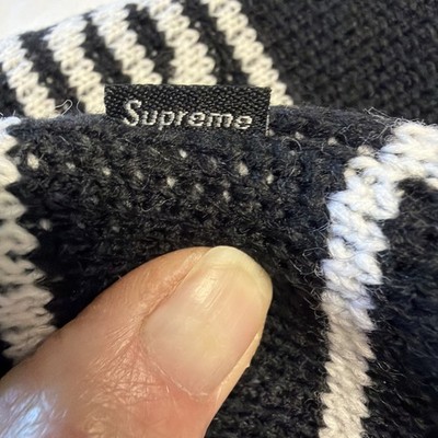 Supreme Contrast Logo Headband Black, Black/White, NWT | eBay