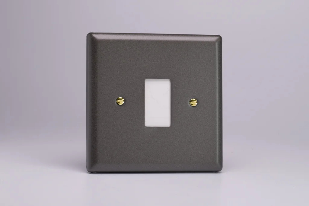 Modular Grid System Slate PowerGrid Plate Vogue 1-Gang Yoke Included Varilight