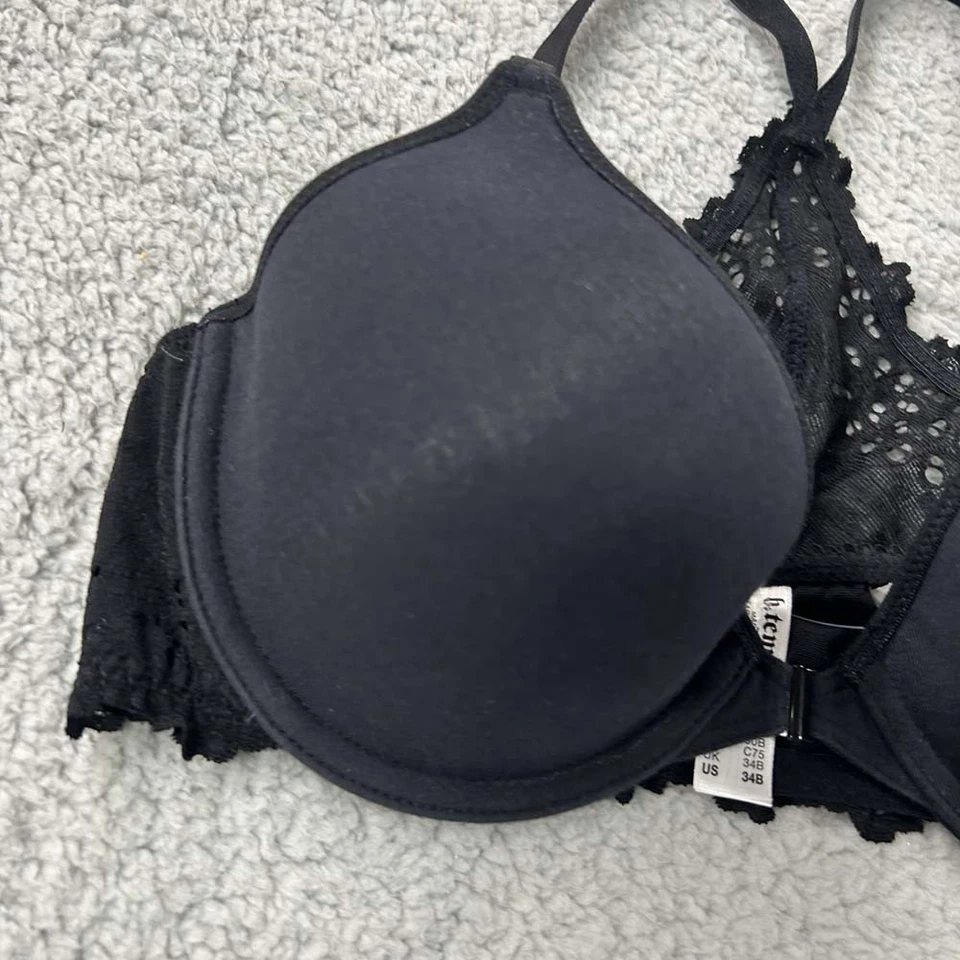 Sujetador B. Temptd 34B Camiseta Sujetador 953219 Inspirado Ojales Cierre Frontal Camiseta Sujetador Foto 3 de 4