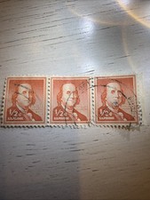 3 (three) United States Postage 1/2 Cent Stamps Benjamin Franklin