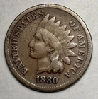 1880 Indian Head Cent. Bold Date!! Fine +, Pretty Coin. Really Nice Old Coin.