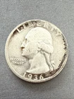 1936 S Silver Washington Quarter
