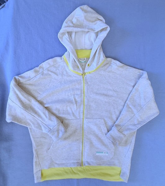 Adidas Stellasport Womens Pullover Hoodie Zip off Hood Grey Cotton Sze Small