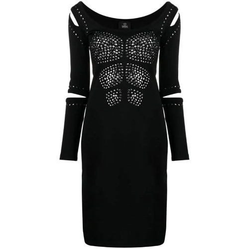 Versace Jeans Couture, Versace Jeans Couture A7993 Damen Kleid Vintage Polyester Schwarz
