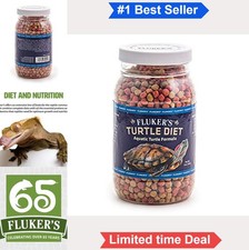 Aquatic Turtle Food Pellets 8 oz Fresh Water Float Diet Calcium Balanced