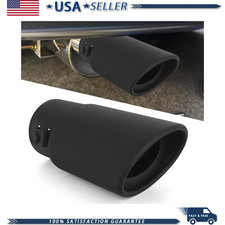 Stainless Steel Exhaust Tip Bolt-on Resonated Muffler Slant Style Clamps And Ad
