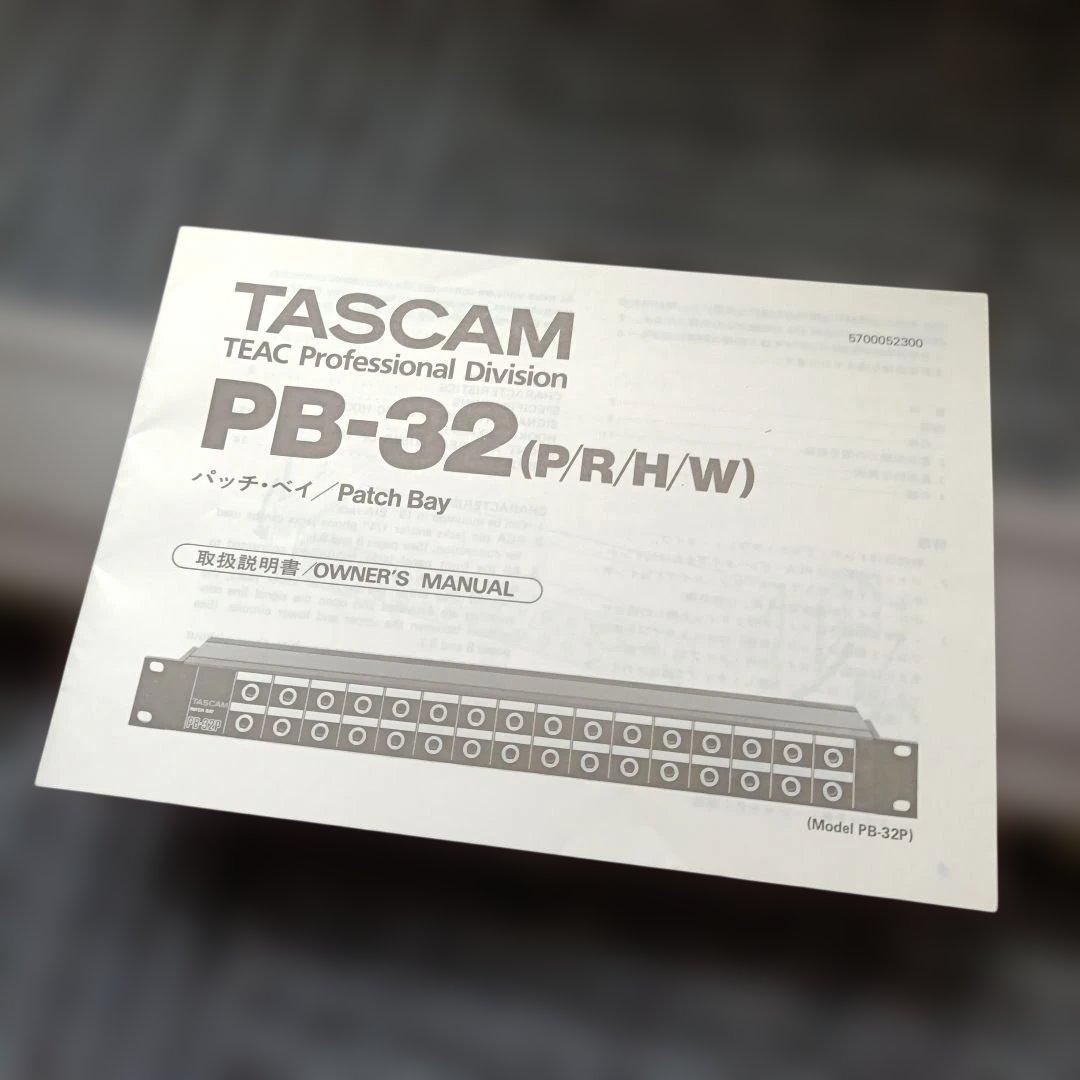 TASCAM PB-32P 32-Point Unbalanced Patch Bay Audio Equipment Used