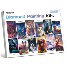 Diamant Painting Set 12 Stück DIY Kunst Wand...