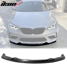 Fit 16-18 BMW F87 M2 Base MTC Style Front Bumper Lip Splitter Unpainted Black PU
