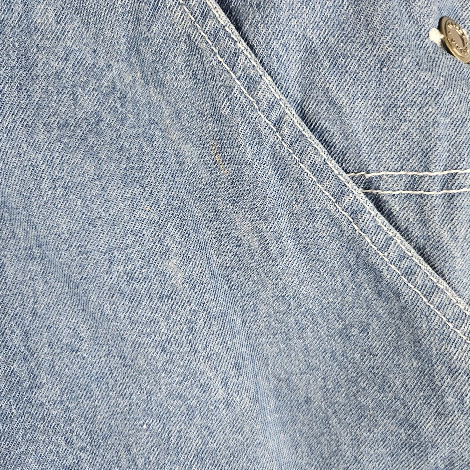 Walls Overalls Mens 40x32 Blue Denim Bib Carpenter Workwear Chore Utility - Image 4 of 4