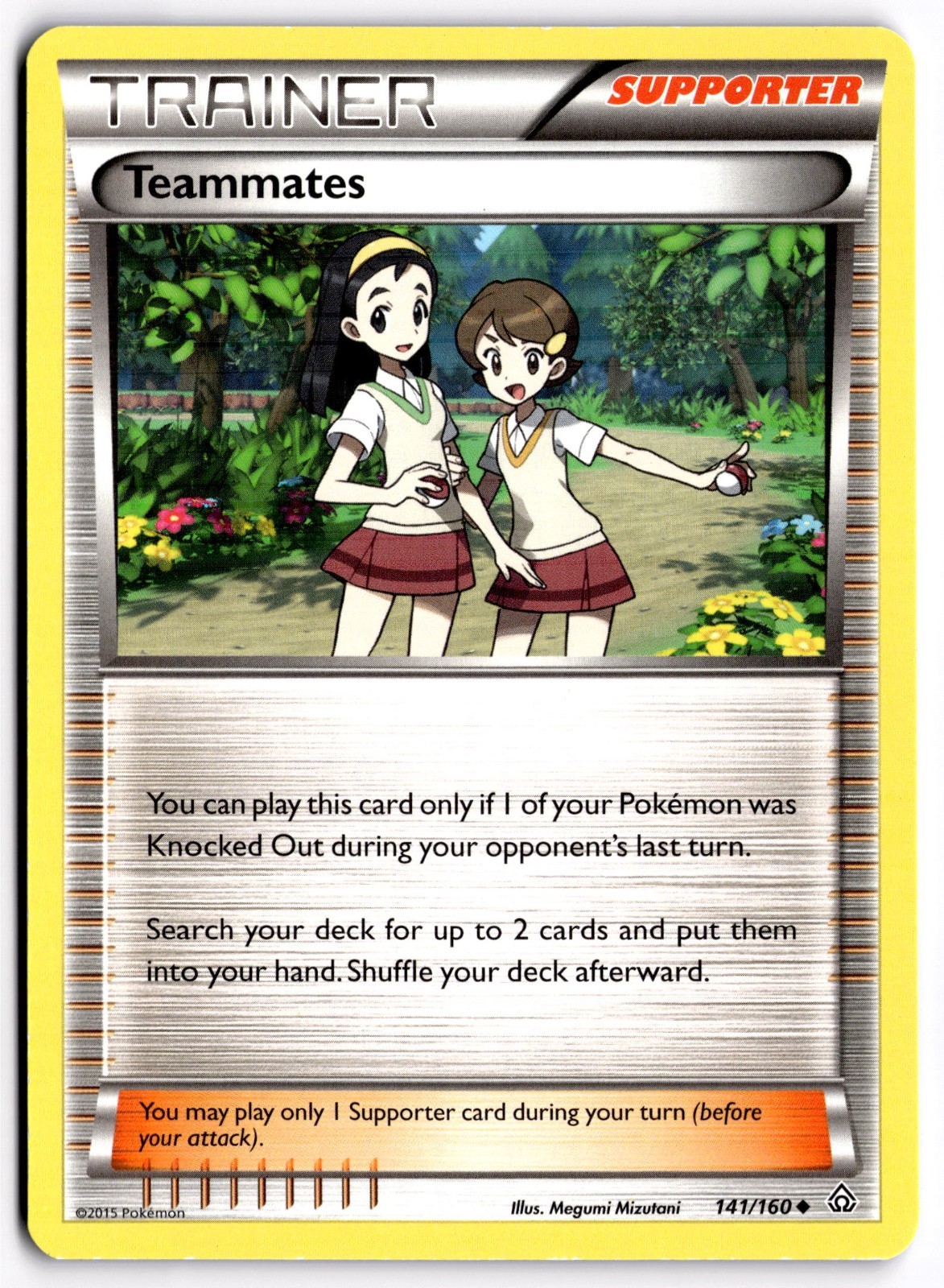 Pokemon TCG Teammates XY Primal Clash 141/160 Regular Uncommon