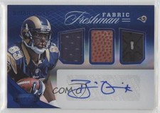 2012 Certified Freshman Fabric Mirror Blue Signatures 21/49 Brian Quick Auto 7l6