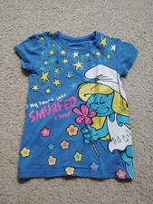 Vintage 2012 Smurfs Tshirt Girls Size XS 4-5