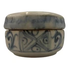 Rare Antique Vietnamese Annamese Blue White Octagonal Lidded Box Chu Dau Style