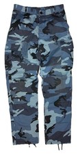 Rothco BDU Cargo Pants Mens Small Regular Blue Camo Military Tactical Sz 27  -31  