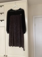 Roman Women’s Black Dress Size 14 P New With Tags. 