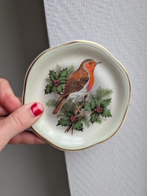 Vintage Royal Worcester Palissy Robin Schmuckschale | Spiel Vogel Serie