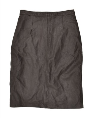 Vera Pelle Damen High Waist Lederrock IT 46 Large W28 Schwarz AS13