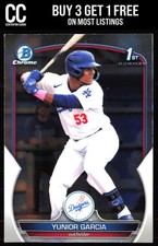 2023 Bowman 1st #BCP-142 Yunior Garcia Chrome Prospects Los Angeles Dodgers