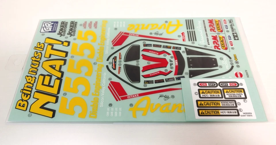 Tamiya 1/10 Avante 2011 Sticker Decal Set 19495667 RC Car Spare Parts From Japan - Image 3 of 4