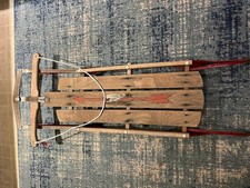 Vtg 51  Flexible Flyer Wood/ Metal Snow Sled Solid