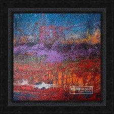 Square Traditional Black Picture Frame - UV Acrylic, Backing, Hanging Hardware