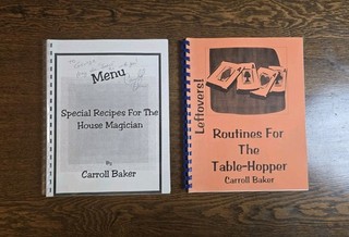 Restaurant Magician Lecture Notes by Carroll Baker (Set of 2)