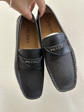 MEN Prada BLACK Driving Loafers Size 5 UK 6 US Authentic