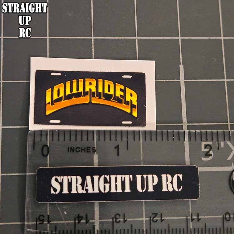 1:10 Scale Custom RC Lowrider Logo License Plate