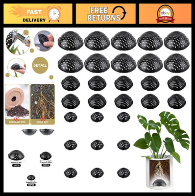 30 PCS Drainage Mats for Flower Pots, 3 Sizes, Prevent Clogging & Soil Loss