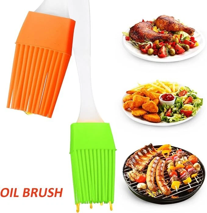 2 PIEZAS Cepillo de Aceite Silicona para Hornear Pastelería Crema para Barbacoa Basting Cocina Fiesta Nuevo EE. UU. Foto 2 de 4