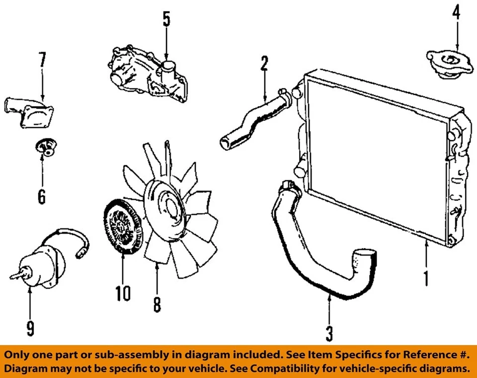 Used Radiator fits: 2009 Jaguar Xf from VIN M45255 6-181 3.0L AT Grade A Foto 3 de 4