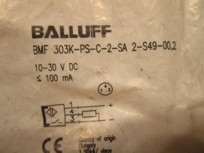Sensore Magnetico Balluff BMF 303K-PS-C-2A-SA2-S49-00,2 Connettore M8 - Nuovo