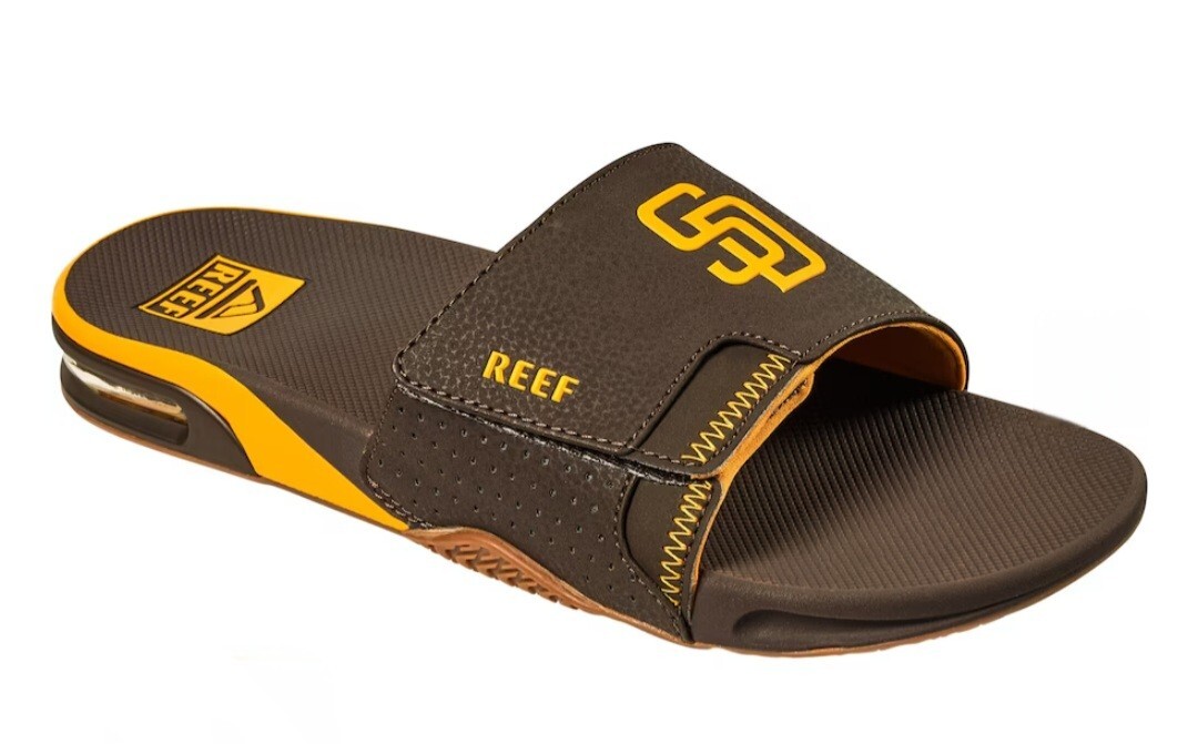 球団公認【パドレス】San Diego Padres Bottle Opener Sandal Men's San Diego Padres REEF Fanning Bottle Opener Sandals