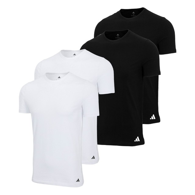 2er Pack Adidas Herren Shirt Unterziehshirt Crew Neck T-Shirt Active Flex Cotton