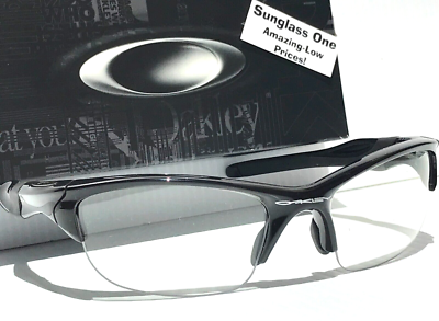 Oakley Half Jacket 2.0 Shiny Black w GALAXY Clear Sunglass 9154