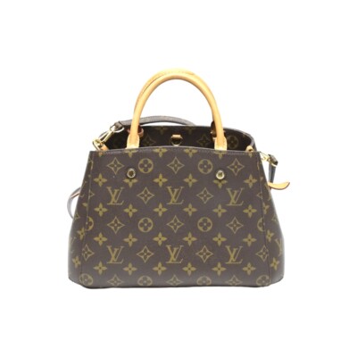 LOUIS VUITTON / モンテーニュBB_モノグラム・キャンバス/PVC/BRW/M41055 LOUIS VUITTON LV Shoulder Bag Montaigne BB Handbag Monogram Canvas