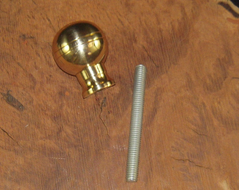 Solid Brass Looking Ball Styled Handle For Walkin… - image 2